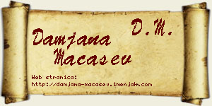 Damjana Maćašev vizit kartica